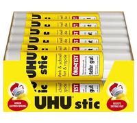 UHU Stic Glue Stick Solid Washable Non-toxic 21g Ref 45611 [Pack of 12]