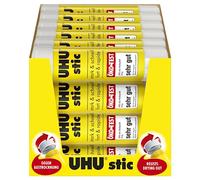 UHU Stic Glue Stick Solid Washable Non-toxic 8.2g Ref 45187 [Pack of 24]
