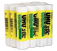 UHU Stic Permanent Clear Application Glue Stick, 8.2 g, .29 oz, 12/Pack