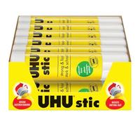 UHU Stic Solvent Free Glue Sticks - White Dries Clear - 21 g Tubes - Class Pack of 24 Stics
