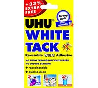 UHU White Tack 62g With 33pc Extra Free (Pack of 12) 210986000