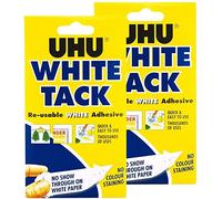 UHU White Tack Mastic Adhesive Non-staining Handy Pack Ref 2633 [Pack 12]