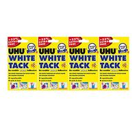 UHU WHITE TACK | Original REUSABLE Sticky Adhesive | Multi-Purpose | Repositionable | HOME SCHOOL OFFICE (4 x PACKS UHU - WHITE TACK)