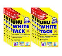 UHU White Tack - Sticky Reusable Adhesive Putty - Bulk Pack of 24