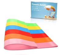 UHUZZ Towel Bands for Cruise & Beach Chairs - 6 PCS Multicolor Silicone Beach Towel Bands
