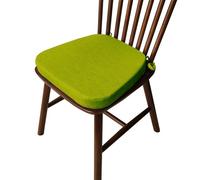 UHVUJDUI Cotton Linen Chair Cushions For Dining Chairs Set Of 4/2/1,5cm Thick Seat Pads Seat Cushion With Ties Non Slip Comfortable Chair Pad For Kitchen Office And Garden(#4,43x42x33cm(4pcs))