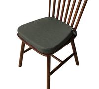UHVUJDUI Cotton Linen Chair Cushions For Dining Chairs Set Of 4/2/1,5cm Thick Seat Pads Seat Cushion With Ties Non Slip Comfortable Chair Pad For Kitchen Office And Garden(#19,43x42x33cm(4pcs))