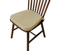 UHVUJDUI Cotton Linen Chair Cushions For Dining Chairs Set Of 4/2/1,5cm Thick Seat Pads Seat Cushion With Ties Non Slip Comfortable Chair Pad For Kitchen Office And Garden(#1,43x42x33cm(1pcs))