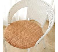 UHVUJDUI Round Chair Cushions For Dining Chairs Set Of 4,30/35/40/45/50cm Round Seat Cushion,Circle Chair Pad With Removable Cover For Dining Kitchen Bar Chairs(Khaki,2pcs 45cm)