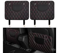 UHXZGCRD 2 Pcs Car Seat Kick Protector Pad for Toyota bZ4X 2024 Kick Mats Seats Back Protector Cover Rear Seat Back Anti Kick Pads,Black and Red-normal