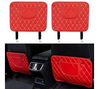 UHXZGCRD 2 Pcs Car Seat Kick Protector Pad for Toyota bZ4X 2024 Kick Mats Seats Back Protector Cover Rear Seat Back Anti Kick Pads,Red-normal