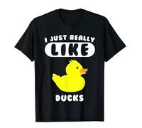 UHYft66AWZ Gift for Duck Lovers I Just Really Like Ducks T-Shirt Black M