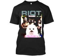 UHYft66AWZ Riot V Fire Down Under American Heavy Metal Band Music T-Shirt Black XXL
