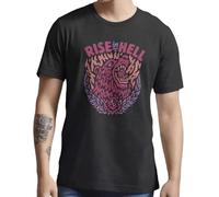 UHYft66AWZ Rise in Hell 2 Vintage Raise in Hell Dark Retro T-Shirt Black L