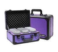 UHZBTEC Graded Card Storage Box; Durable Sports, PSA and Pokemon Storage Case- Trading Card Storage Box - PSA Slab Case For Top Loaders (PURPLE, 14.17x11.2x7 inches)