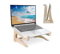 UI U & I Laptop Stand Riser, Portable and Adjustable Stand, for Notebook up to 10-17 Inch, Wood