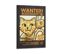 UIASDICX Troublemakers Wanted Decorative Poster Poster Decorative Painting Canvas Wall Posters And Art Picture Print Modern Family Bedroom Decor Posters 16x24inch(40x60cm)