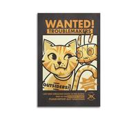UIASDICX Troublemakers Wanted Decorative Poster Poster Decorative Painting Canvas Wall Posters And Art Picture Print Modern Family Bedroom Decor Posters 08x12inch(20x30cm)