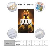 UIASDICX Video Game Doom Poster Poster Decorative Painting Canvas Wall Posters And Art Picture Print Modern Family Bedroom Decor Posters 12x18inch(30x45cm)