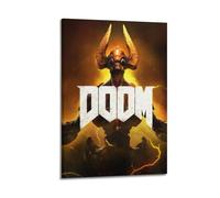 UIASDICX Video Game Doom Poster Poster Decorative Painting Canvas Wall Posters And Art Picture Print Modern Family Bedroom Decor Posters 20x30inch(50x75cm)