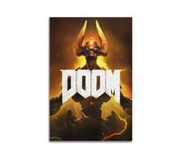 UIASDICX Video Game Doom Poster Poster Decorative Painting Canvas Wall Posters And Art Picture Print Modern Family Bedroom Decor Posters 20x30inch(50x75cm)