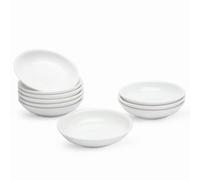 UIBFCWN 4 Inch Soy Sauce Dish, 3Oz Ceramic Dipping Bowls Bulk, Small Sauce Cups, Pinch Bowls, Porcelain Small Bowls for Sauce, Charcuterie, Dipping, Snack, Condiment, Side Dishes, Set of 10