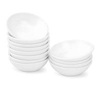 UIBFCWN 12 Pack Soy Sauce Dish 3inch Ceramic Dipping Bowls Bulk, 1.2 Oz White Dipping Sauce Bowls/Dishes, Small Dipping Sauce Cups for Sushi Ketchup Olive Oil Appetizer