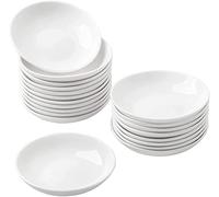 UIBFCWN 3 Oz Ceramic Dipping Bowls, Soy Sauce Dishes Set of 20, Dipping Sauce Cups/Bowls/Dishes for Kitchen, Mini Appetizer Plates for Condiment Sushi Ketchup BBQ Party, 4 Inch