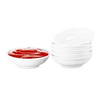 UIBFCWN 6 Pack Soy Sauce Dish 3inch Ceramic Dipping Bowls Bulk, 1.2 Oz White Dipping Sauce Bowls/Dishes, Small Dipping Sauce Cups for Sushi Ketchup Olive Oil Appetizer