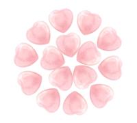 UICCVOKK 15 Pcs Rose Quartz Hearts,Rose Quartz Crystals,Heart of Stone,Healing Crystals,Worry Stones,Gemstones,Energy Balancing Pocket Meditation Gem Stones for Women Pink Gifts