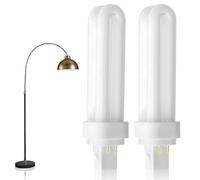 UICCVOKK 2 Pack G24q-1 4 Pin Light Bulbs, 18W 2U Shape PLC Energy Saving Light Bulbs Neutral Light 4000K, AC220V-240V, 1200LM, Dimmable 4Pin Bulb for Bedroom, Bathroom, Corridor, Kitchen