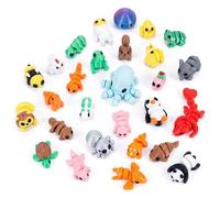 UICCVOKK 28 PCS Mini 3D Printed Animals - Articulated Fidget Toy Set, Creative Desktop Decor & Collectible Figures, Great Gift for Adults