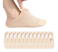 UICCVOKK 6 Pairs Women No Show Socks Nylon Large Area Mesh Ultra Breathable Ice Silk Low Cut Liner Invisible Socks Non Slip Cotton Bottom Casual Ankle Sock Boat Sock For Loafer Flats (Nude)