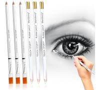 UICCVOKK 6PCS Eraser Pencils for Artists Highlight Eraser, Pencil Rubber Wooden Sketch Eraser Pen Eraser Pencil for Sketching Charcoal Sketch Drawings Pencils for Artists Revise Erasing