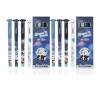 UICCVOKK 8 Pcs Erasable Pens, Rub Out Pens, 0.5mmTip Quick Dry Eraser Pen, Cute Cartoon Panda Design Cute Pen School Supplies Stationery Products(Blue)