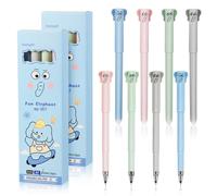 UICCVOKK Erasable Pens,8pcs Rub Out Pens,0.5mm Erasable Gel Pen,Cute Animal Cartoon Design Rollerball Pen Set for Students Stationery School Office Supplies (Blue lnk)