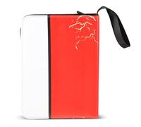 UICCVOKK Trading Card Binder, Binder for Album Card,4 Pocket of 400 Cards Holder, Portable Waterproof PU Board Book,Trading Cards Folder for Collectible Holder TCG Game Football Sports Folder(Red)