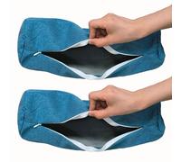 UICMNSI Set of 2 Cervical Neck Roll Pillow Covers With Zipper - Soft Round Bolster Pillowcases for Cylindrical Cushions (Pillow Cases Only)(#1,15x40cm/6x16in)