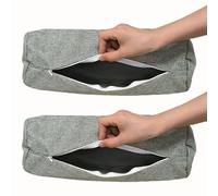 UICMNSI Set of 2 Cervical Neck Roll Pillow Covers With Zipper - Soft Round Bolster Pillowcases for Cylindrical Cushions (Pillow Cases Only)(#6,15x40cm/6x16in)