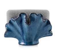 Uiddo Ceramic Sponge Holder,Sponge Holder for Kitchen Sink,Compact Sink Caddy Organizer-Scouring Pad and Dish Sponge Holders,Farmhouse Kitchens Decor Cute Kitchen Gadgets Accessories(Blue)
