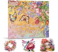 Uideyvi Multi-Tone Garden Theme Sticker Scrapbooking Supplies for Junk Journal, 30 Sheets PET Stickers - Vintage Journaling Stickers, Ephemera Sticker Book Pre Cut(TZ-005-004)