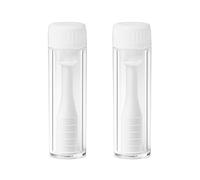 UIDHONGMINOP 2 Pcs Silicone Contact Lens Inserter Contact Lenes Suction Holder Contact Lens Remover Tool with Storage Case for Family Travel White