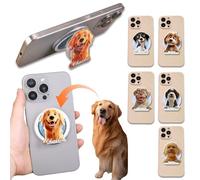 UIDMEN Personalized 3D Cartoon Pet Magnetic Phone Grip, Custom Dog Cat Portrait and Name, Cute Pop Phone Grip, with Magnetic Removable Socket, Gifts for Pet Lovers, Dog Mom Dad, Pet Memorial Gifts