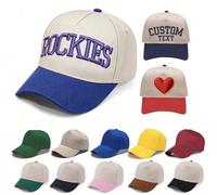 UIDMEN Personalized 3D Embroidery Baseball Cap, Custom Hats for Men & Women, Upload Your Text/Logo, Custom Puff Embroidery Trucker Hat, Adjustable Summer Sun Hat, Gifts for Mom, Dad, Friends, Sisters