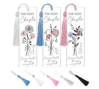 UIDMEN Personalized Bookmarks for Women, The Next Chapter Bookmark, Custom Name Birth Flower Bookmark, Graduation Gifts Class of 2026, Gifts for High Middle Medical Nurse School, Gifts for Reading Her
