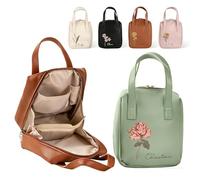 UIDMEN Personalized Cosmetic Bag for Women, Large Capacity Travel Organizer, Custom Birth Flower and Name, Portable Waterproof PU Leather Makeup Bag, Gifts for Wife, Girlfriend, Mom, Bridesmaids