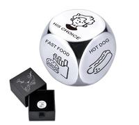 UIDMEN Personalized Couple Dice, Custom Fast Food or Logo, Valentines Day Gifts for Him Her, Date Night Food Decision Dice for Anniversary, Birthday, Wedding, Gifts for Men Women Boyfriend Girlfriend