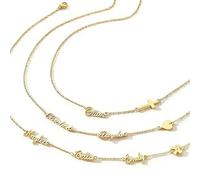 UIDMEN Personalized Cross Name Necklace, Custom 1-3 Tiny Names and Pendant, 18K Gold Plated Necklace for Women, Jewelry Gifts for Mom, Grandma, Wife, Girlfriend, Mother's Day Birthday Wedding Gifts