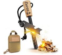 UIDMEN Personalized Fire Starter Survival Tool, Custom Ferro Rod with Engraved Name, Waterproof Fire Steel for Camping, Emergency, Bushcraft, Hiking, Fishing, Outdoor Gift for Men, Dad, Groomsmen
