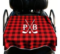 UIDMEN Personalized Golf Cart Seat Cover, Men's Golf Accessories, Plaid Golf Cart Seat Towel Blanket, Custom Initial Name or Logo, Birthday Gifts for Golfer, Golf Enthusiast, Dad, Husband, Friends